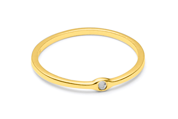 Raw diamon-04-04 gold plated Diamond, size 1