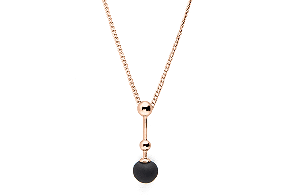 Sphere-01-01 rose gold plated Black mat